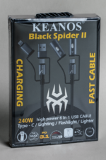Keanos® Black Spider II 240WATT 6 IN 1 High Tech Καλώδιο Φόρτισης USB Συσκευών