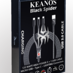 Keanos® Black Spider 120WATT 3 + 1 Καλώδιο Φόρτισης