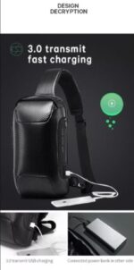 Bange® Τσαντάκι ώμου χιαστί 6LT 22085 PLUS Μαύρο - Image 13