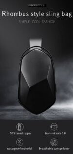Bange® Τσαντάκι ώμου χιαστί 6LT 7213 Μαύρο - Image 8