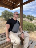 Bange® Τσαντάκι ώμου χιαστί 6LT 7221 Γκρί Ανθρακί - Image 8