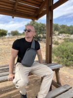 Bange® Τσαντάκι ώμου χιαστί 6LT 7221 Γκρί Ανθρακί - Image 7