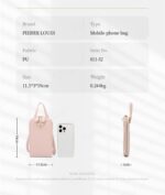 Pierre Loues® Γυναικεία Τσάντα Χιαστί 0,6LT 811-52 Μαύρη - Image 6