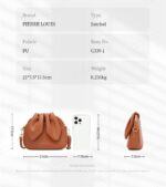 Pierre Loues® Γυναικεία Τσάντα Χιαστί 2,6LT C339-1 Καφέ - Image 4