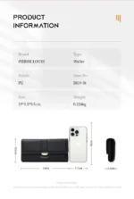 Pierre Loues® Γυναικείο πορτοφόλι 0,5LT B819-36 Μαύρο - Image 5