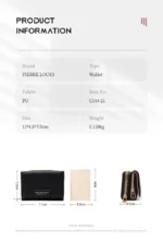 Pierre Loues® Γυναικείο πορτοφόλι 0,1LT C334-21 Μαύρo - Image 9