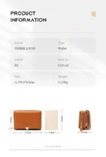 Pierre Loues® Γυναικείο πορτοφόλι 0,1LT C334-23 Μαύρο - Image 7