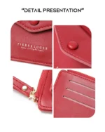 Pierre Loues® Γυναικείο πορτοφόλι 0,12LT PL19-78 Κόκκινο - Image 4