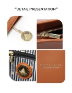 Pierre Loues® Τσάντα Τσάντα Ώμου Shopper 14LT 914-62 Καφέ - Image 8