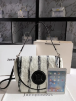 Jacoponnus® Γυναικεία Τσάντα ώμου / χειρός 8,8LT 9A018 (Striped Wolf black and white Wool) - Image 2