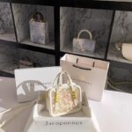 Jacoponnus® Γυναικεία Τσάντα / ώμου χειρός 2,2LT 932 (Beige with pink Lace Floral) - Image 2