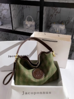 Jacoponnus® Γυναικεία Τσάντα ώμου / χειρός 12,5LT 9A168 (Green Brown grid) - Image 2