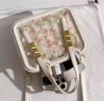 Jacoponnus® Γυναικεία Τσάντα / ώμου χειρός 2,2LT 932 (Beige with pink Lace Floral) - Image 12
