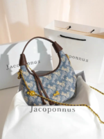 Jacoponnus® Γυναικεία Τσάντα ώμου / χειρός 4,9LT 9A469 (Brown / Wagon blue) - Image 3