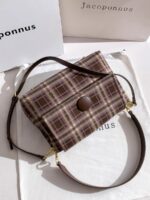 Jacoponnus® Γυναικεία Τσάντα ώμου / χειρός 6,0LT E344 (Brown Grid) - Image 5