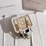 Jacoponnus® Γυναικεία Τσάντα / ώμου χειρός 2,2LT 932 (Beige with pink Lace Floral) - Image 4