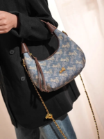 Jacoponnus® Γυναικεία Τσάντα ώμου / χειρός 4,9LT 9A469 (Brown / Wagon blue) - Image 4