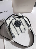 Jacoponnus® Γυναικεία Τσάντα ώμου / χειρός 8,8LT 9A018 (Striped Wolf black and white Wool) - Image 5