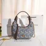 Jacoponnus® Γυναικεία Τσάντα ώμου / χειρός 4,9LT 9A469 (Brown / Wagon blue) - Image 7