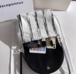 Jacoponnus® Γυναικεία Τσάντα ώμου / χειρός 8,8LT 9A018 (Striped Wolf black and white Wool) - Image 9