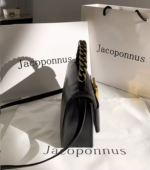 Jacoponnus® Γυναικεία Τσάντα ώμου / χειρός 1,6LT 2432 (Black Gold rectangular square) - Image 11