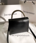 Jacoponnus® Γυναικεία Τσάντα ώμου / χειρός 1,6LT 2432 (Black Gold rectangular square) - Image 13