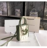 Jacoponnus® Γυναικεία Τσάντα ώμου / χειρός 2,6LT 319 (Green White with Beads) - Image 10