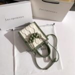 Jacoponnus® Γυναικεία Τσάντα ώμου / χειρός 2,6LT 319 (Green White with Beads) - Image 3