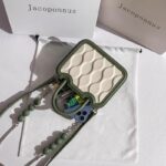 Jacoponnus® Γυναικεία Τσάντα ώμου / χειρός 2,2LT 10012 (Beige & Green Beads) - Image 4