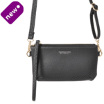 Pierre Loues® Γυναικεία Τσάντα Χειρός Χιαστί 0,4LT 514-73 Μαύρη