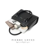 Pierre Loues® Γυναικεία Τσάντα Χειρός / Χιαστί 4,1LT 615-14-A86 Μαύρη - Image 2