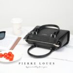 Pierre Loues® Γυναικεία Τσάντα Χειρός / Χιαστί 4,1LT 615-14-A86 Μαύρη - Image 10