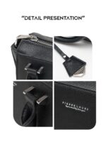 Pierre Loues® Γυναικεία Τσάντα Χειρός / Χιαστί 4,1LT 615-14-A86 Μαύρη - Image 9