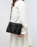 Pierre Loues® Γυναικεία Τσάντα Χειρός / Χιαστί 4,1LT 615-14-A86 Μαύρη - Image 7