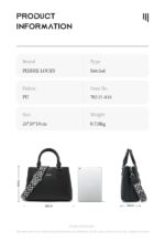 Pierre Loues® Γυναικεία Τσάντα Χιαστί 782-21-Α10 Μαύρη - Image 4