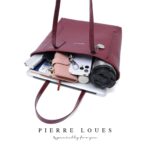 Pierre Loues® Γυναικεία Τσάντα Shopper χειρός 15,0LT 914-105 μπορντό - Image 3