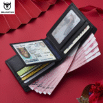 Bull Captain® Δερμάτινο πορτοφόλι QB005 Μαύρο - Image 2