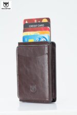 Bull Captain® Δερμάτινο πορτοφόλι Καρτοθήκη KB464 Καφέ - Image 6