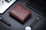 Bull Captain® Δερμάτινο πορτοφόλι QB-02 Καφέ - Image 12