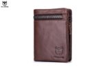 Bull Captain® Δερμάτινο πορτοφόλι QB-03 Καφέ