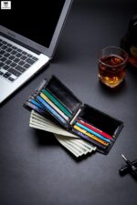 Bull Captain® Δερμάτινο πορτοφόλι QB0203-H Μαύρο - Image 4