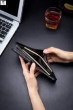 Bull Captain® Δερμάτινο πορτοφόλι QB0203-H Μαύρο - Image 2