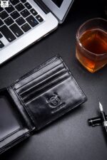 Bull Captain® Δερμάτινο πορτοφόλι QB0203-H Μαύρο - Image 3