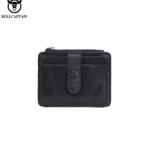 Bull Captain® Δερμάτινο πορτοφόλι Καρτοθήκη KB00 Μαύρο