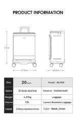 Bange® Βαλίτσα Καμπίνας Premium Collection 52LT QL700 Χακί - Image 6