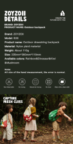 Zoyzoii® Σακίδιο Πλάτης 13LT B36 Dinosaur - Image 10