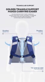 Zoyzoii® Υπερσύγχρονο Σακίδιο Πλάτης Open Campus 15,5LT B59-B Blue - Image 4