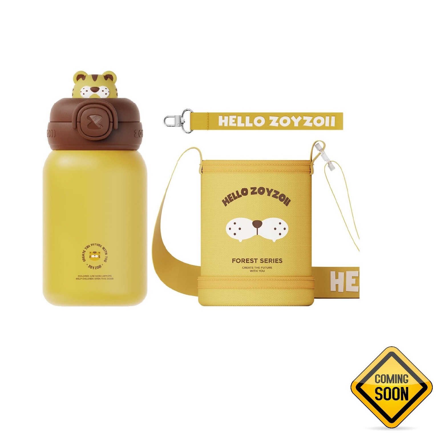 1 Zoyzoii® Παγούρι Ανωξείδωτο 450ml Ε8 Vitality Tiger - Image 1