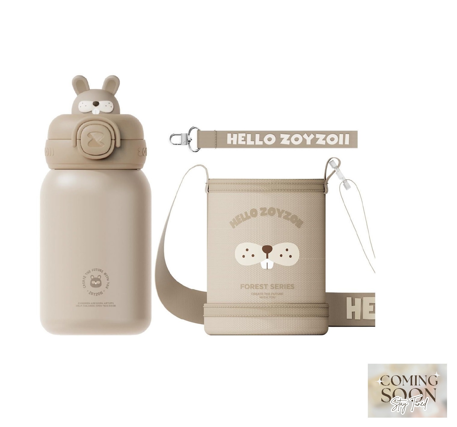 1 Zoyzoii® Παγούρι Ανωξείδωτο 450ml Ε8 Rabbit - Image 1