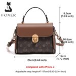 Foxer® Τσάντα Δερμάτινη / Οικολογική χειρός ώμου 4,7LT 9111105F Καφέ - Image 3